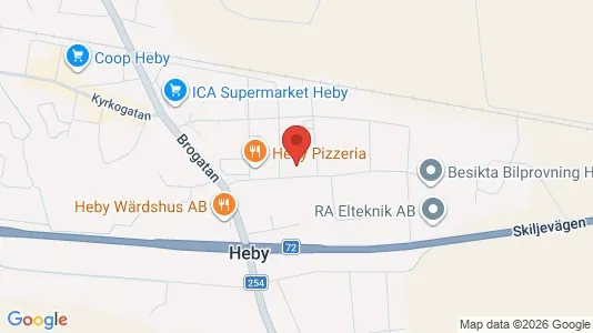 Apartments for rent i Heby - kort over placeringen