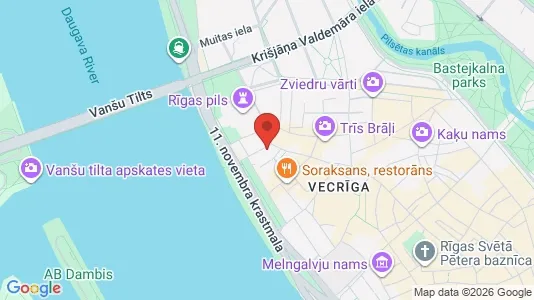 Apartments for rent i Riga Vecrīga - kort over placeringen