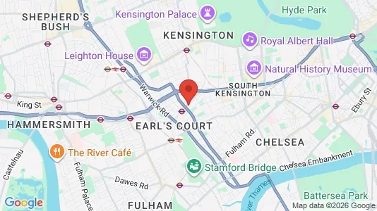 Apartments for rent i London SW5 - kort over placeringen
