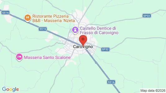 Houses for rent i Carovigno - kort over placeringen