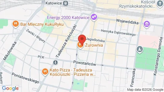 Apartments for rent i Katowice - kort over placeringen