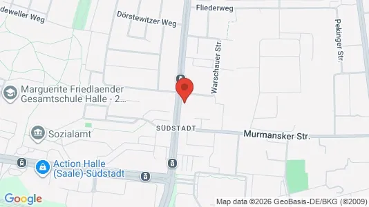 Apartments for rent i Halle (Saale) - kort over placeringen