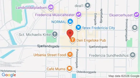 Apartments for rent i Fredericia - kort over placeringen