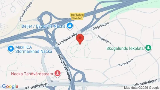 Apartments for rent i Nacka - kort over placeringen