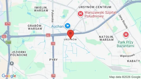 Apartments for rent i Warszawa Ursynów - kort over placeringen