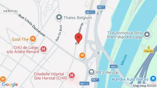 Apartments for rent i Herstal - kort over placeringen