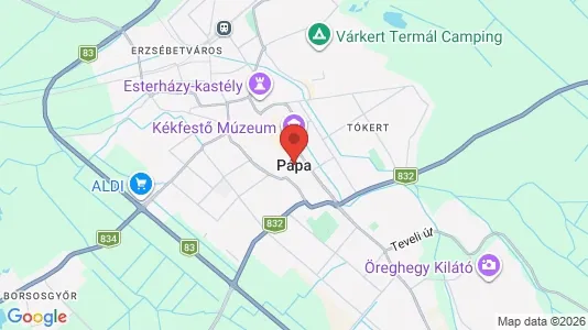 Apartments for rent i Pápai - kort over placeringen