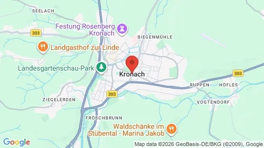 Apartments for rent i Kronach - kort over placeringen