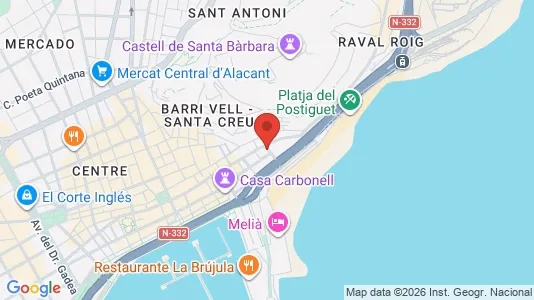 Apartments for rent i Alicante/Alacant - kort over placeringen