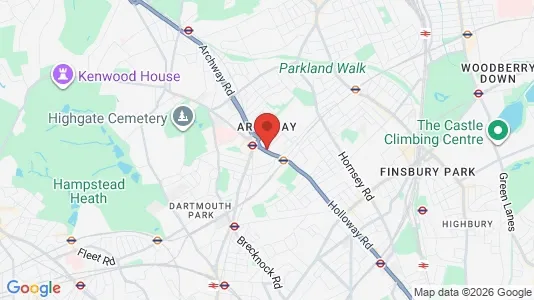 Apartments for rent i London N19 - kort over placeringen