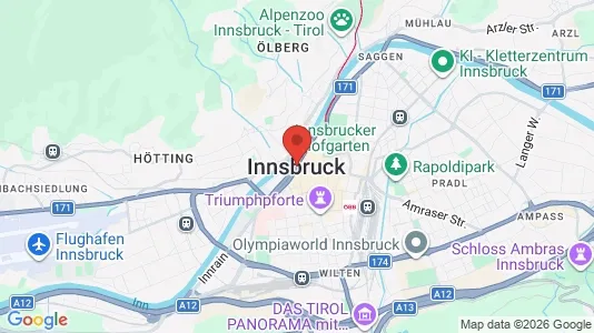 Apartments for rent i Innsbruck - kort over placeringen