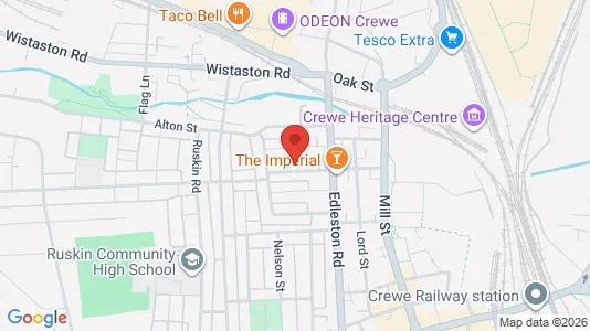 Apartments for rent i Crewe - Cheshire - kort over placeringen