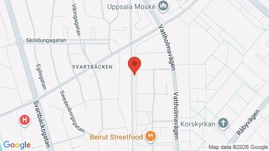 Apartments for rent i Uppsala - kort over placeringen