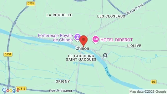 Apartments for rent i Chinon - kort over placeringen