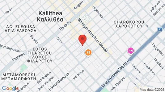 Apartments for rent i Kallithea - kort over placeringen