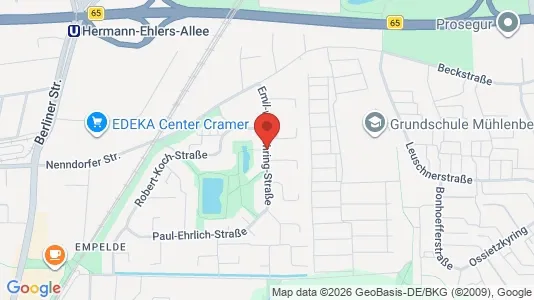 Apartments for rent i Hannover - kort over placeringen