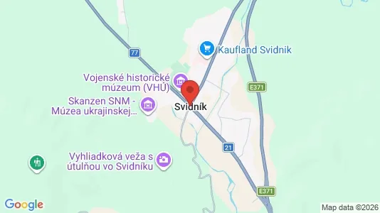 Apartments for rent in Svidník - Photo from Google Street View