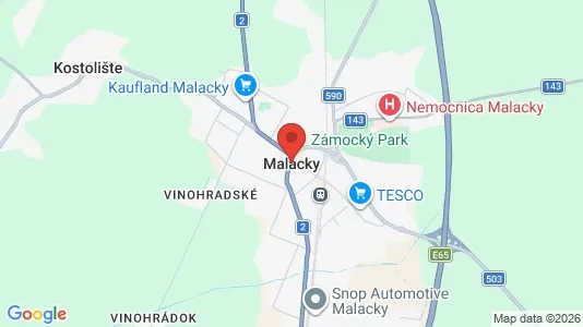 Apartments for rent i Malacky - kort over placeringen