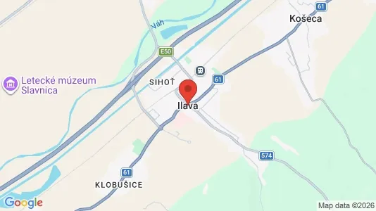 Houses for rent i Ilava - kort over placeringen