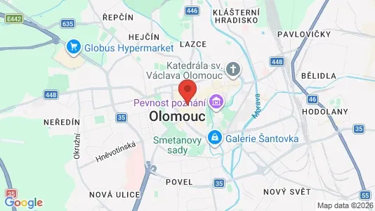 Apartments for rent i Olomouc - kort over placeringen