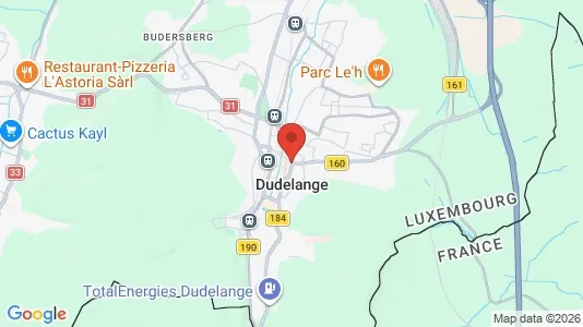 Apartments for rent i Dudelange - kort over placeringen