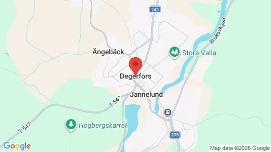 Houses for rent i Degerfors - kort over placeringen