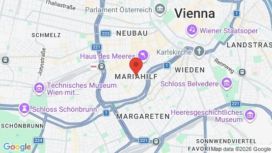 Houses for rent i Wien Mariahilf - kort over placeringen