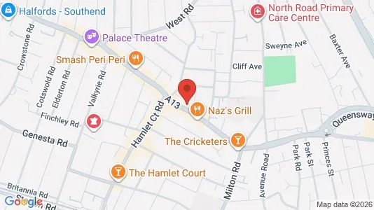 Apartments for rent i Westcliff-on-Sea - Essex - kort over placeringen