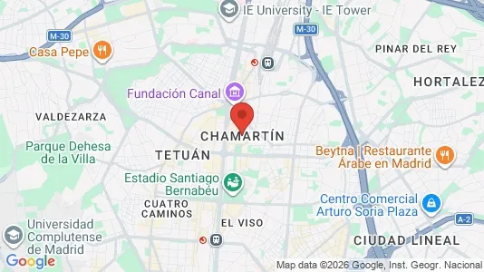 Apartments for rent i Chamartín - kort over placeringen