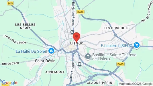Apartments for rent i Lisieux - kort over placeringen