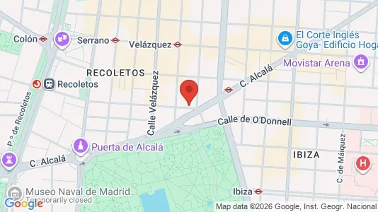 Apartments for rent i Madrid Salamanca - kort over placeringen