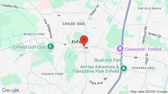 Rooms for rent i Enfield - Middlesex - kort over placeringen
