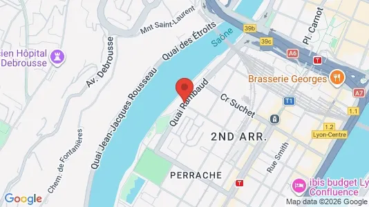 Apartments for rent i Lyon - kort over placeringen