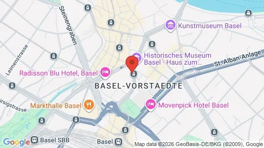 Apartments for rent i Basel-Stadt - kort over placeringen