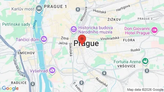 Apartments for rent i Prague 2 - kort over placeringen