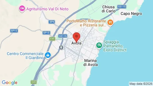 Houses for rent i Avola - kort over placeringen