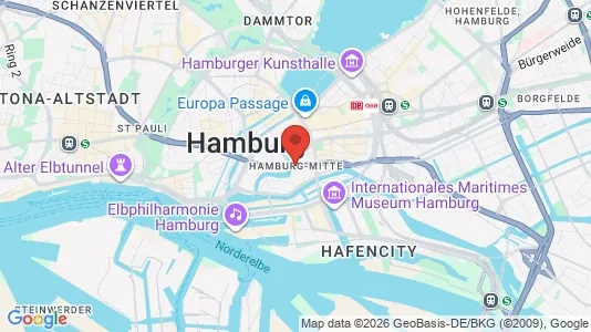 Apartments for rent i Hamburg Mitte - kort over placeringen