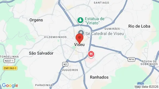 Apartments for rent i Viseu - kort over placeringen