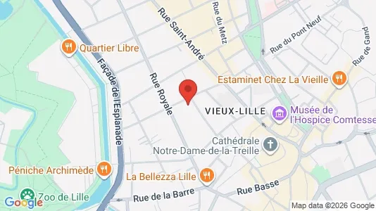 Apartments for rent i Lille - kort over placeringen