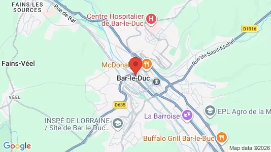Apartments for rent i Bar-le-Duc - kort over placeringen