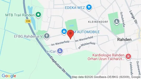 Apartments for rent i Minden-Lübbecke - kort over placeringen