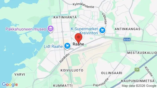 Apartments for rent i Raahe - kort over placeringen