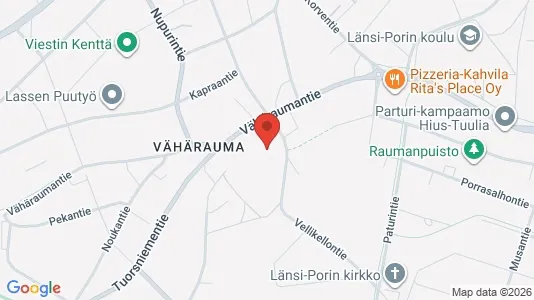 Apartments for rent i Pori - kort over placeringen
