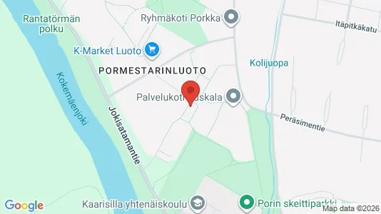 Apartments for rent i Pori - kort over placeringen