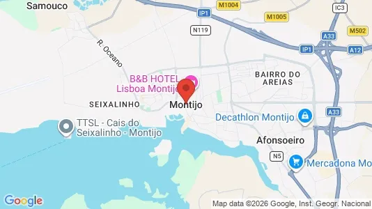 Apartments for rent i Montijo - kort over placeringen