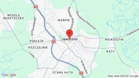 Apartments for rent i Jaworzno - kort over placeringen