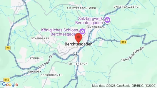 Apartments for rent i Berchtesgadener Land - kort over placeringen