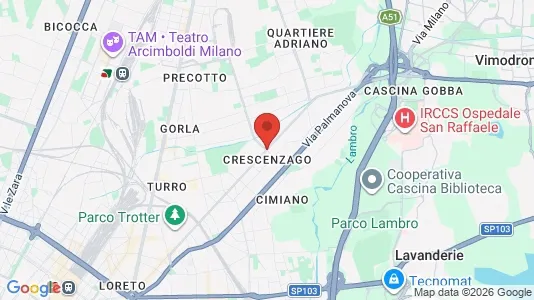 Rooms for rent i Milano Zona 2 - Stazione Centrale, Gorla, Turro, Greco, Crescenzago - kort over placeringen