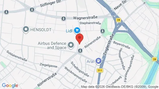 Apartments for rent i Ulm - kort over placeringen