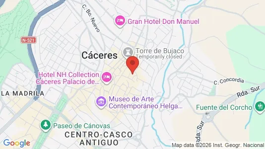 Apartments for rent i Cáceres - kort over placeringen